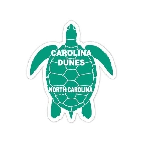Carolina Dunes North Carolina 4 Inch Green Turtle Shape Decal Sticker