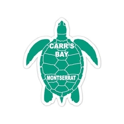Carr's Bay Montserrat 4 Inch Green Turtle Shape Decal Sticker