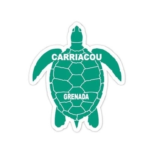 Carriacou Grenada 4 Inch Green Turtle Shape Decal Sticker