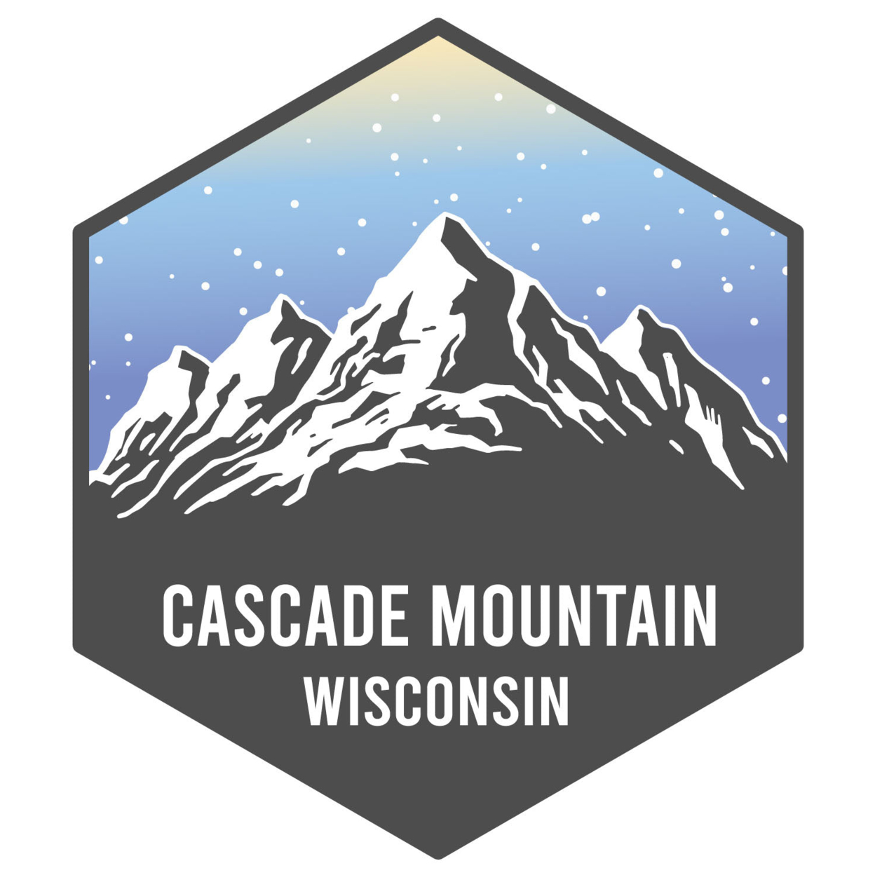 Cascade Mountain Wisconsin Ski Adventures Souvenir 4 Inch Vinyl Decal Sticker