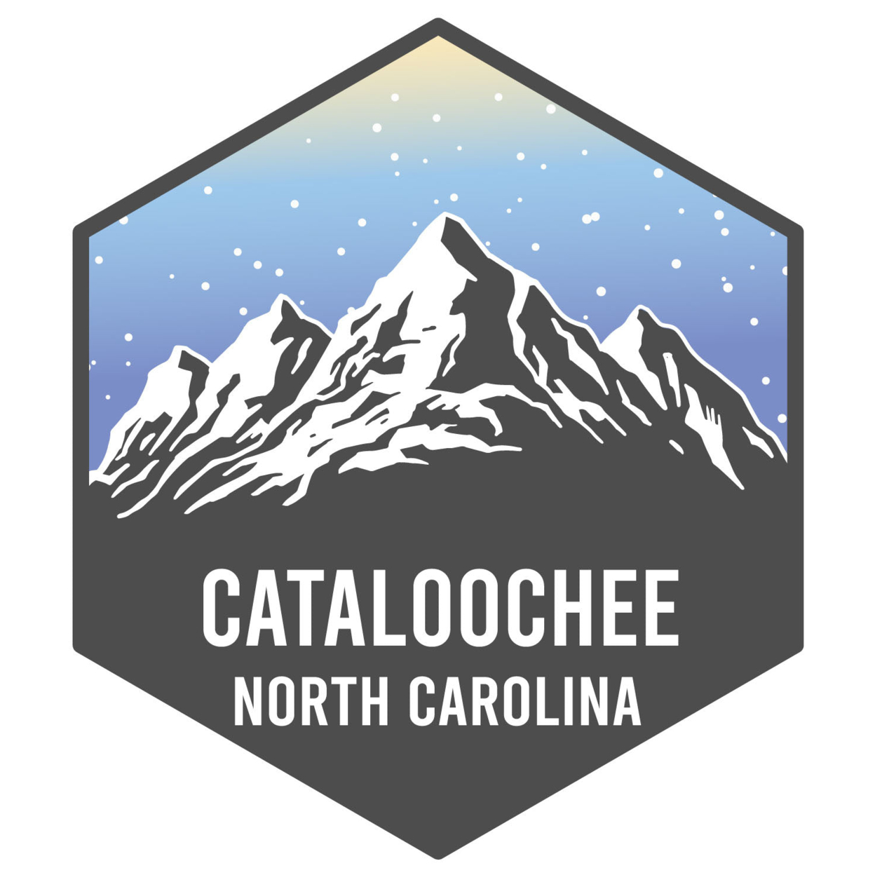 Cataloochee North Carolina Ski Adventures Souvenir 4 Inch Vinyl Decal Sticker
