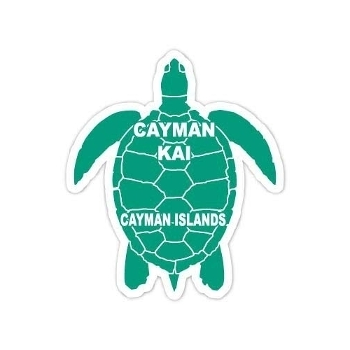 Cayman Kai Cayman Islands 4 Inch Green Turtle Shape Decal Sticker