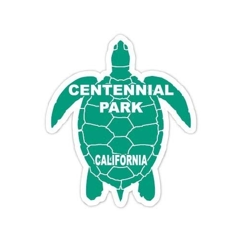 Centennial Park California Souvenir 4 Inch Green Turtle Shape Decal Sticker
