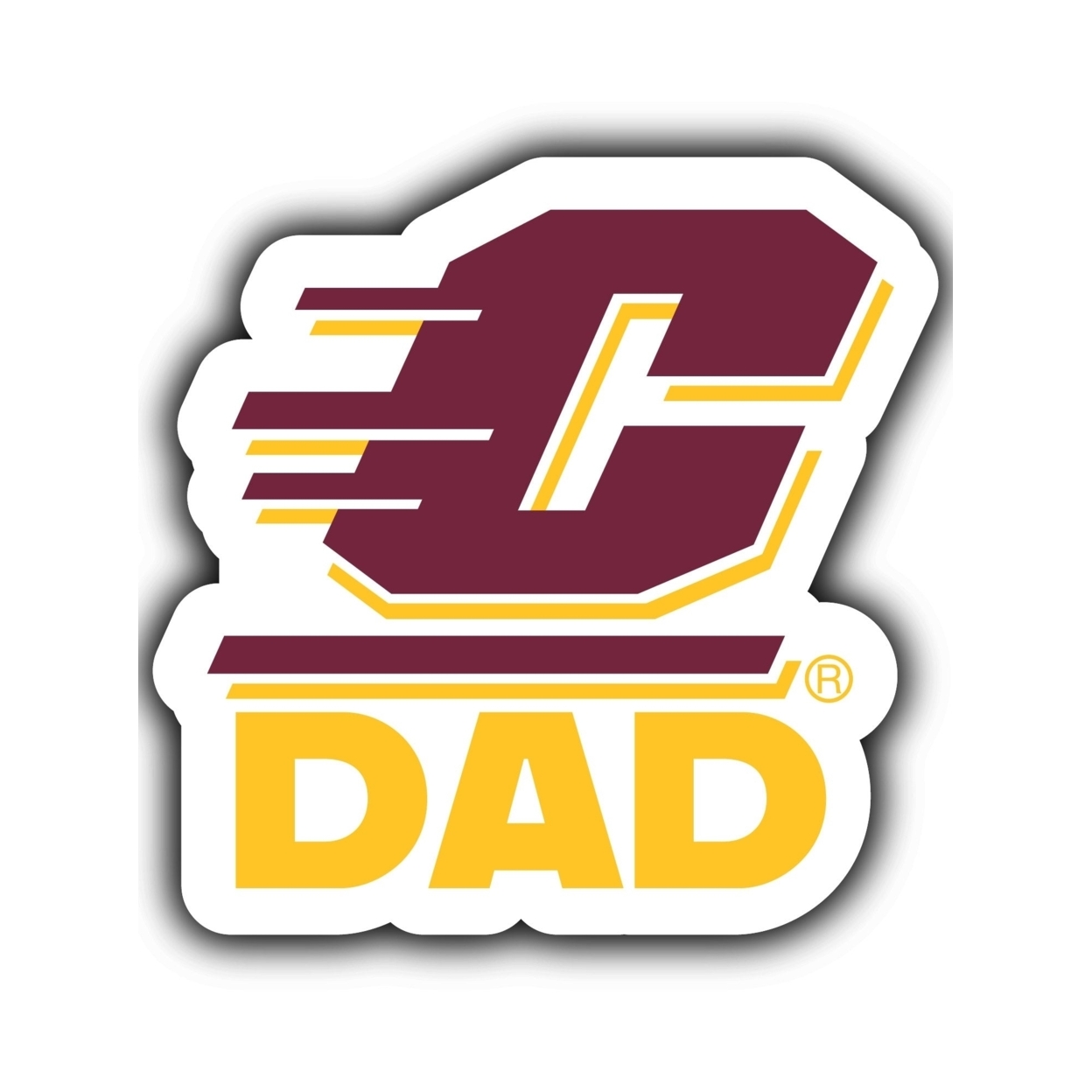 Central Michigan University 4-Inch Proud Dad Die Cut Decal