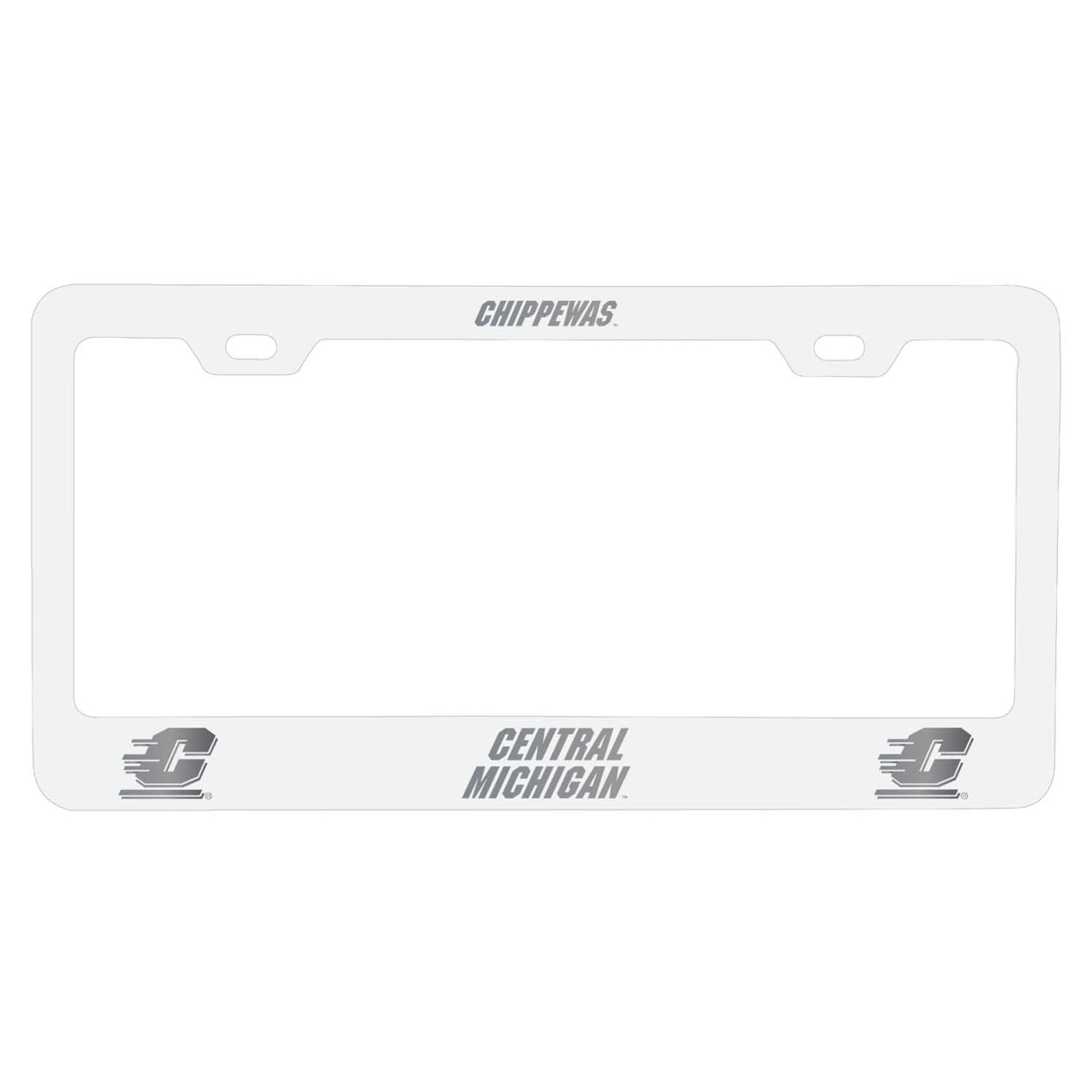 Central Michigan University Etched Metal License Plate Frame Choose Your Color