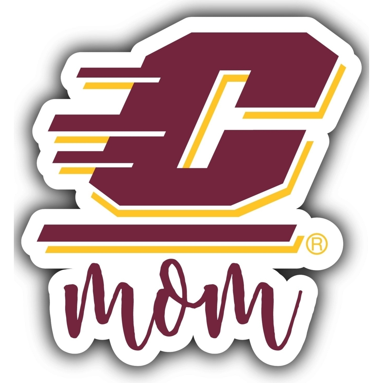 Central Michigan University Proud Mom 4-Inch Die Cut Decal