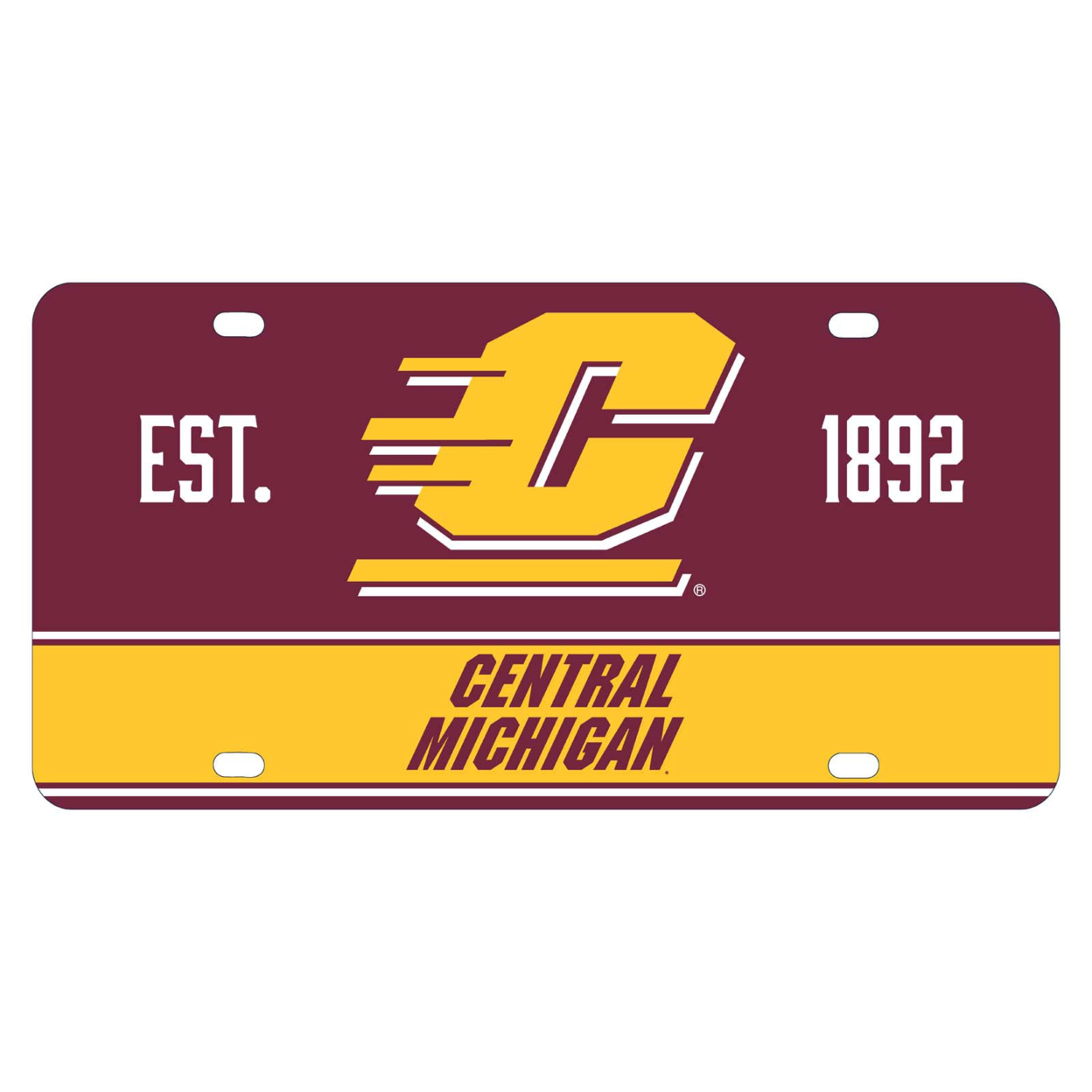 Central Michigan University Metal License Plate