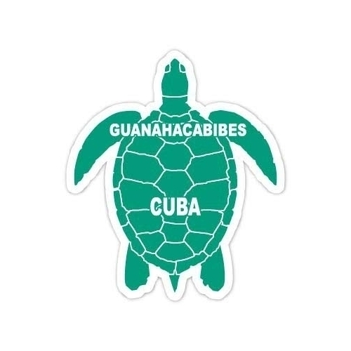 Centro Visitante Guanahacabibes Cuba 4 Inch Green Turtle Shape Decal Sticker