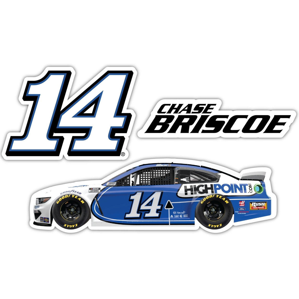 Chase Briscoe #14 3 Pack Laser Cut Decal