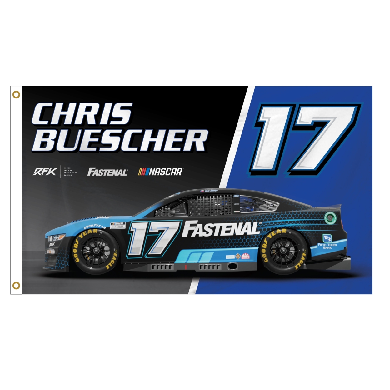 Chris Buescher #17 Nascar 3' X 5' Car Flag New For 2022