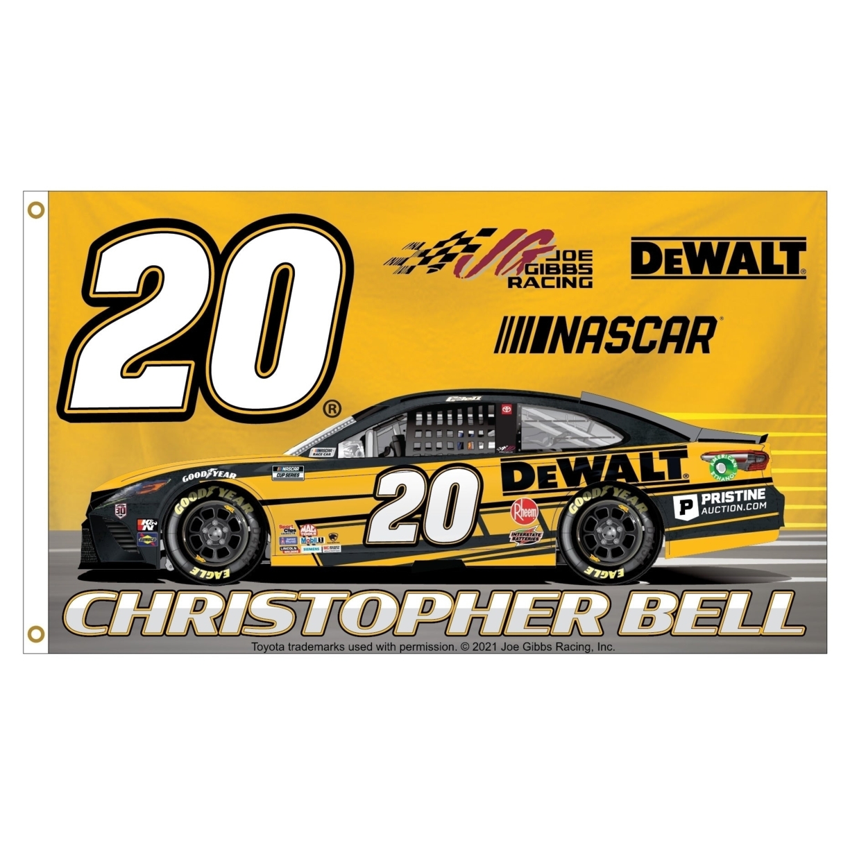 Christopher Bell #20 NASCAR Cup Series 3x5 Flag New For 2021