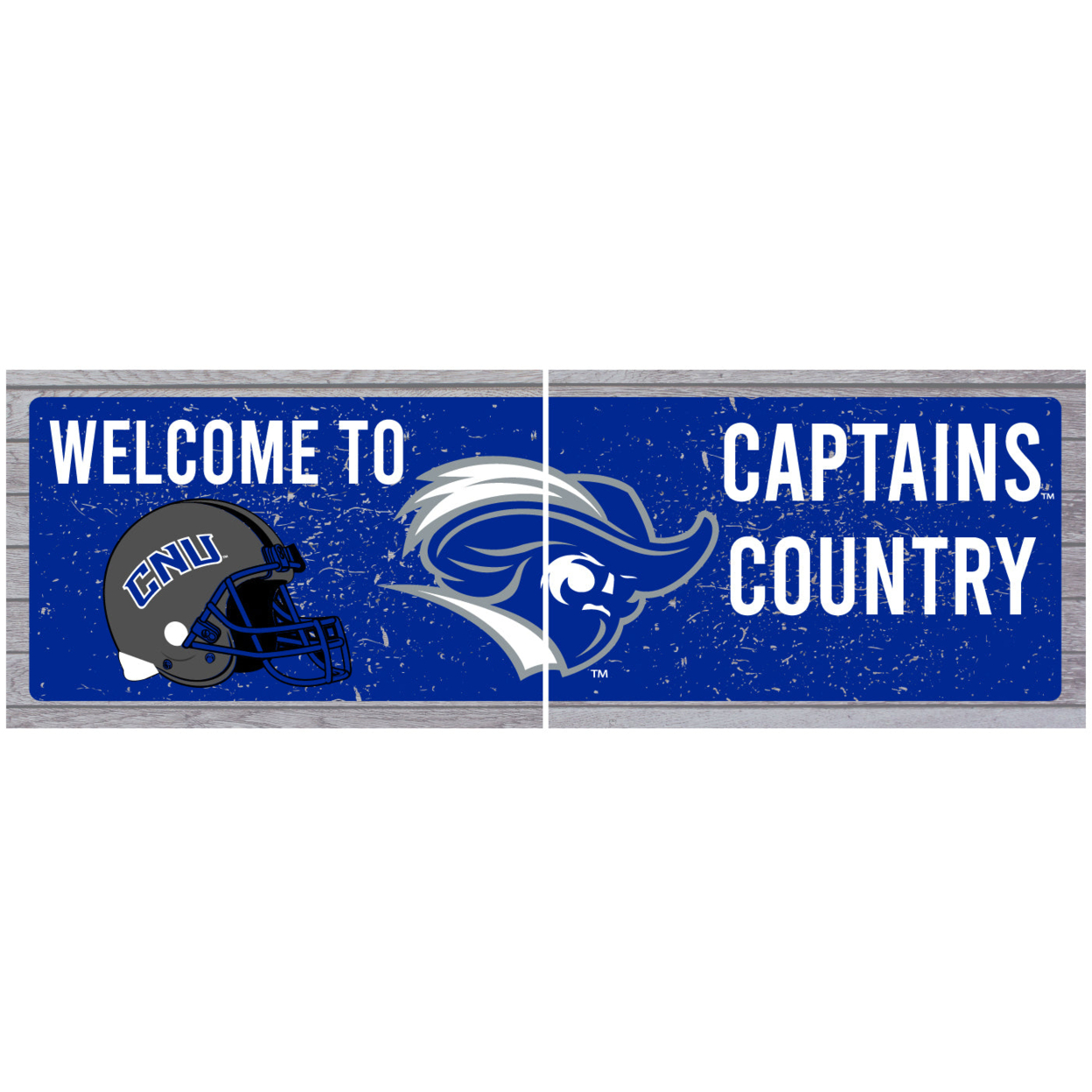 Christopher Newport Captains Wood Sign With Frame