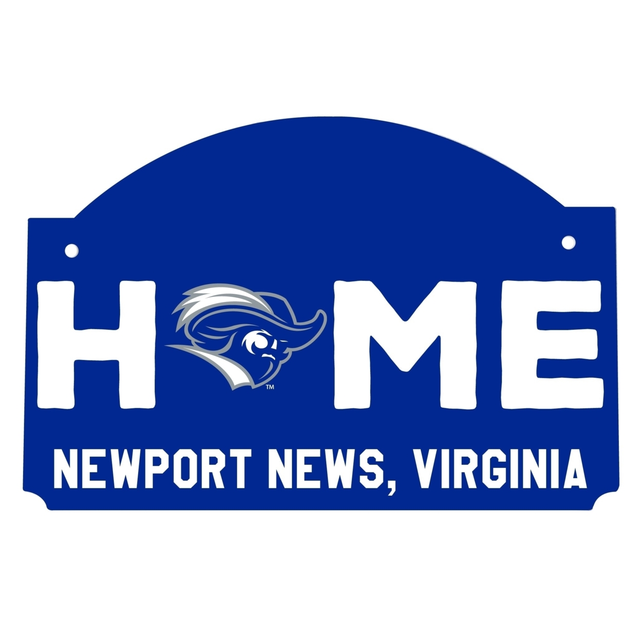 Christopher Newport Captains Wood Sign With String