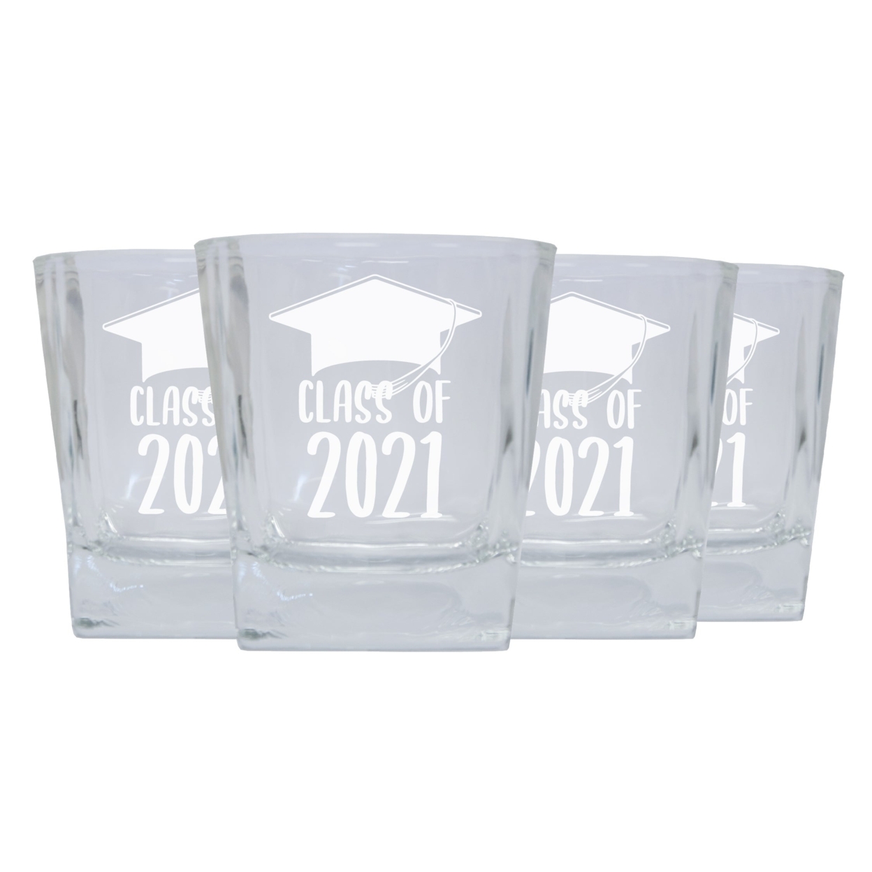 Class Of 2021 Grad Whiskey Tumbler 4 Pack