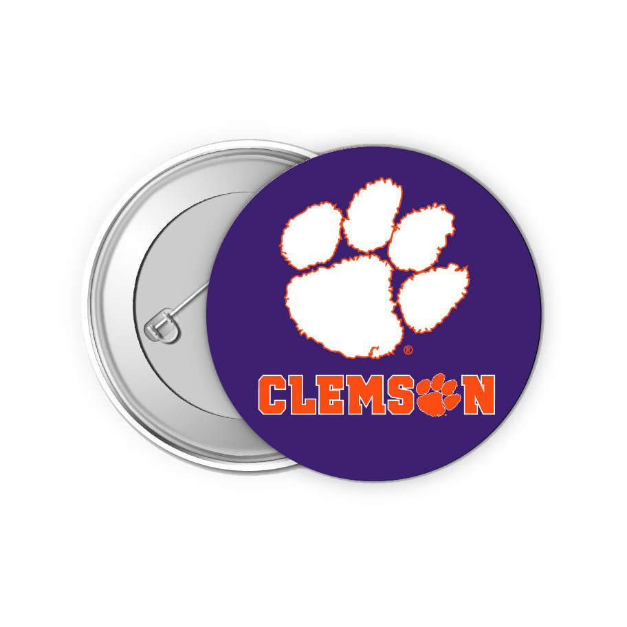 Clemson Tigers 2 Inch Button Pin 4 Pack