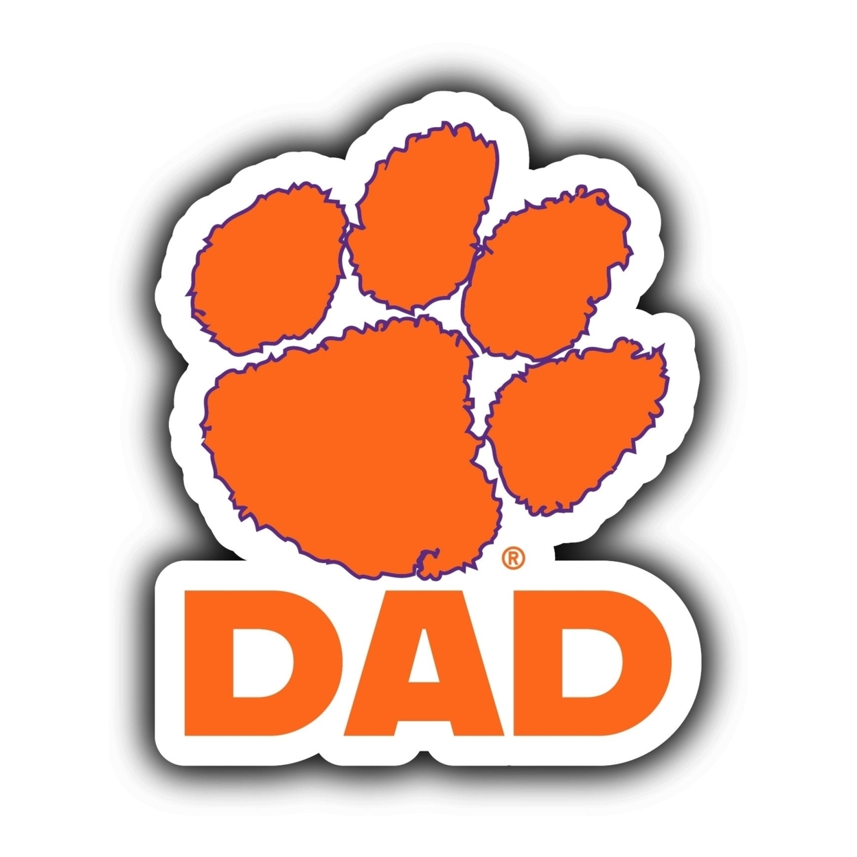 Clemson Tigers 4-Inch Proud Dad Die Cut Decal