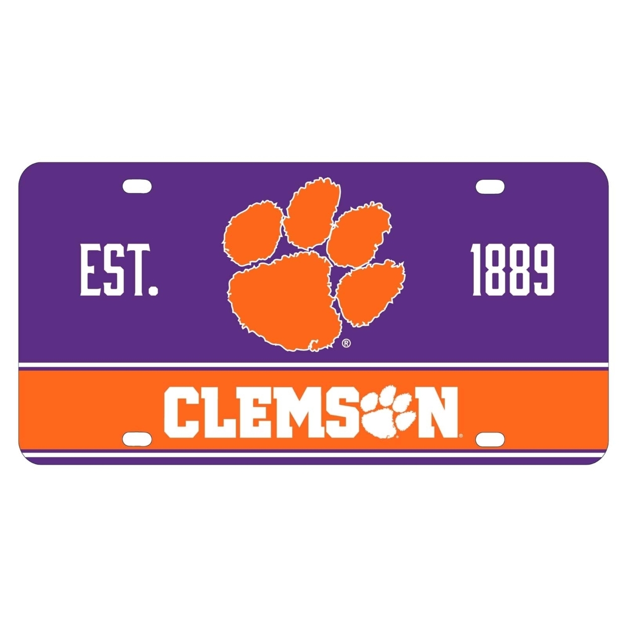 Clemson Tigers Metal License Plate