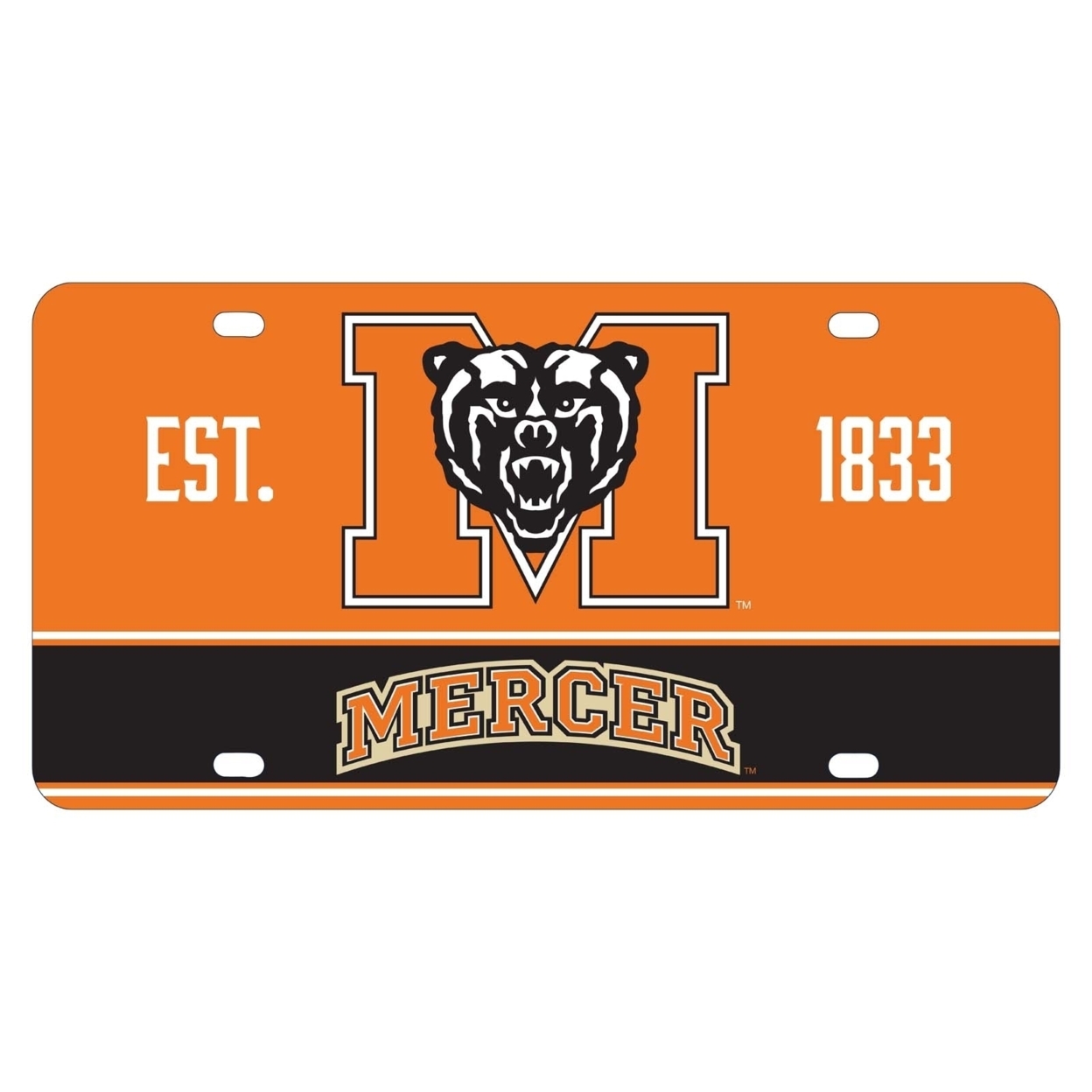 Mercer University Metal License Plate
