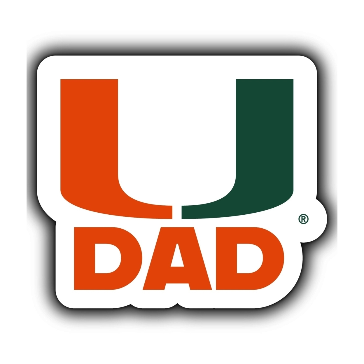 Miami Hurricanes 4-Inch Proud Dad Die Cut Decal