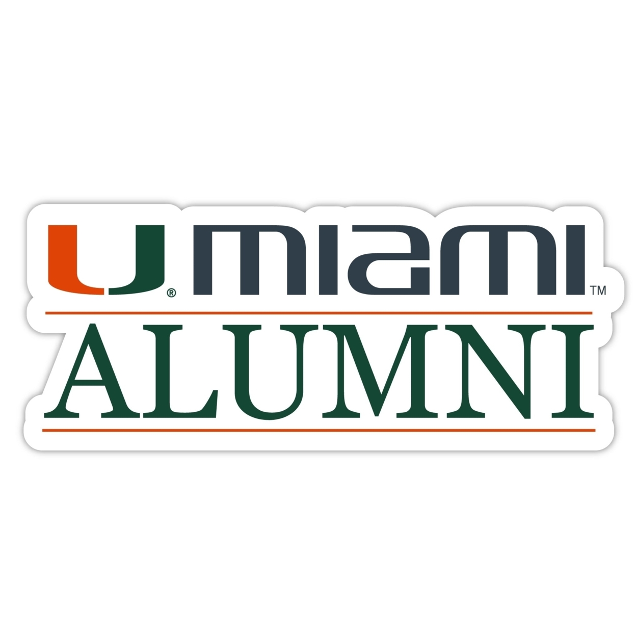 Miami Hurricanes Alumni 4 Sticker