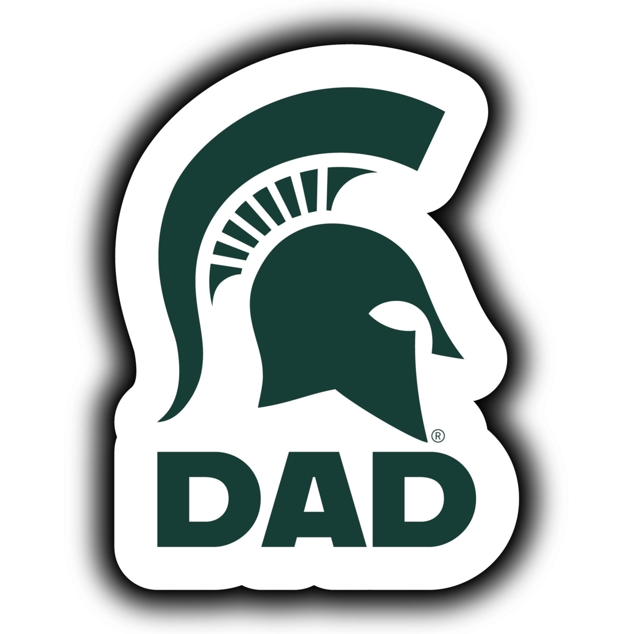 Michigan State Spartans 4-Inch Proud Dad Die Cut Decal