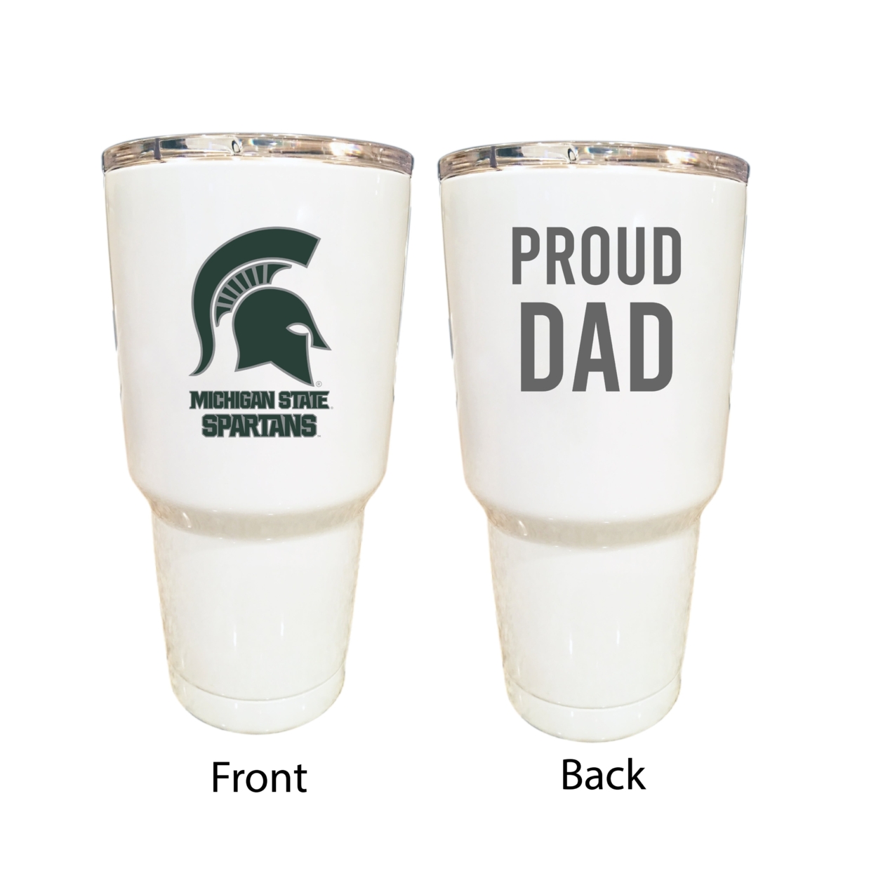 Michigan State Spartans Proud Dad 24 Oz Insulated Stainless Steel Tumblers Choose Your Color.