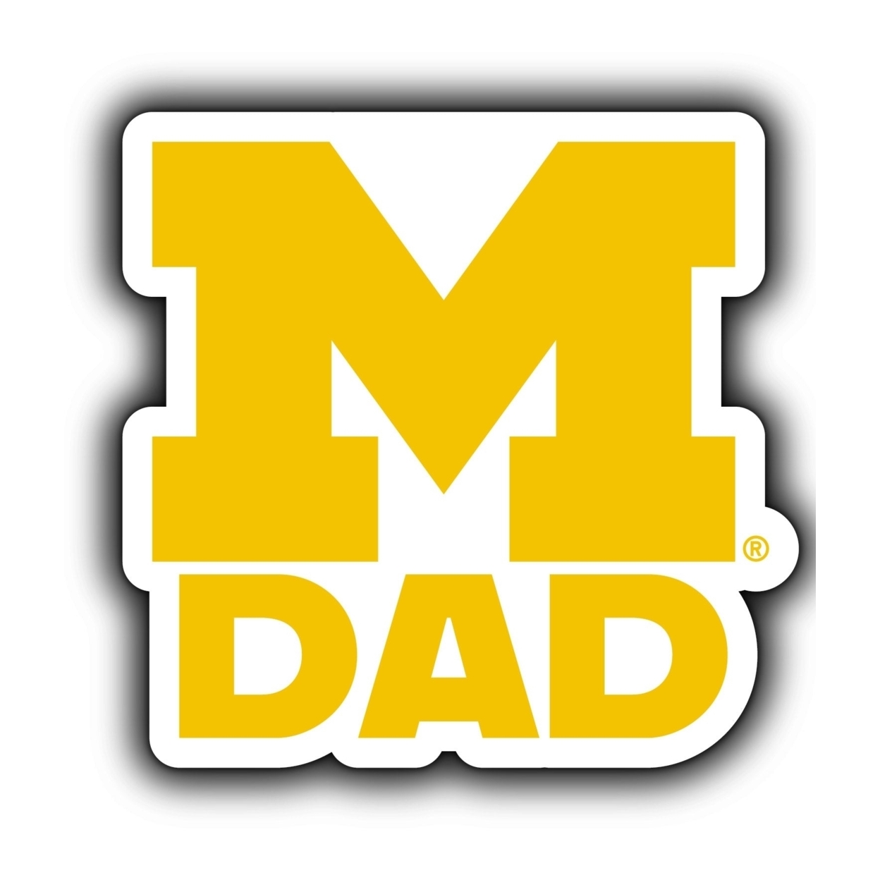 Michigan Wolverines 4-Inch Proud Dad Die Cut Decal