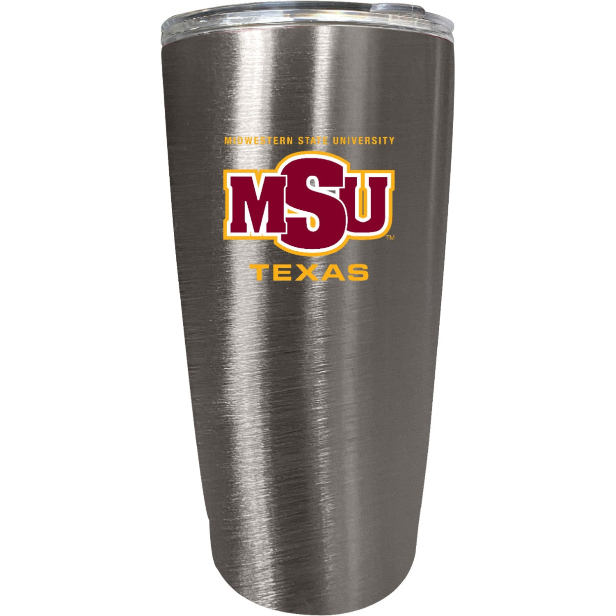 Midwestern State University Mustangs 16 Oz Insulated Stainless Steel Tumbler Colorless