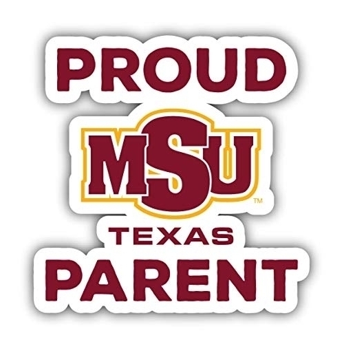 Midwestern State University Mustangs 4 Proud Parent Decal 4 Pack