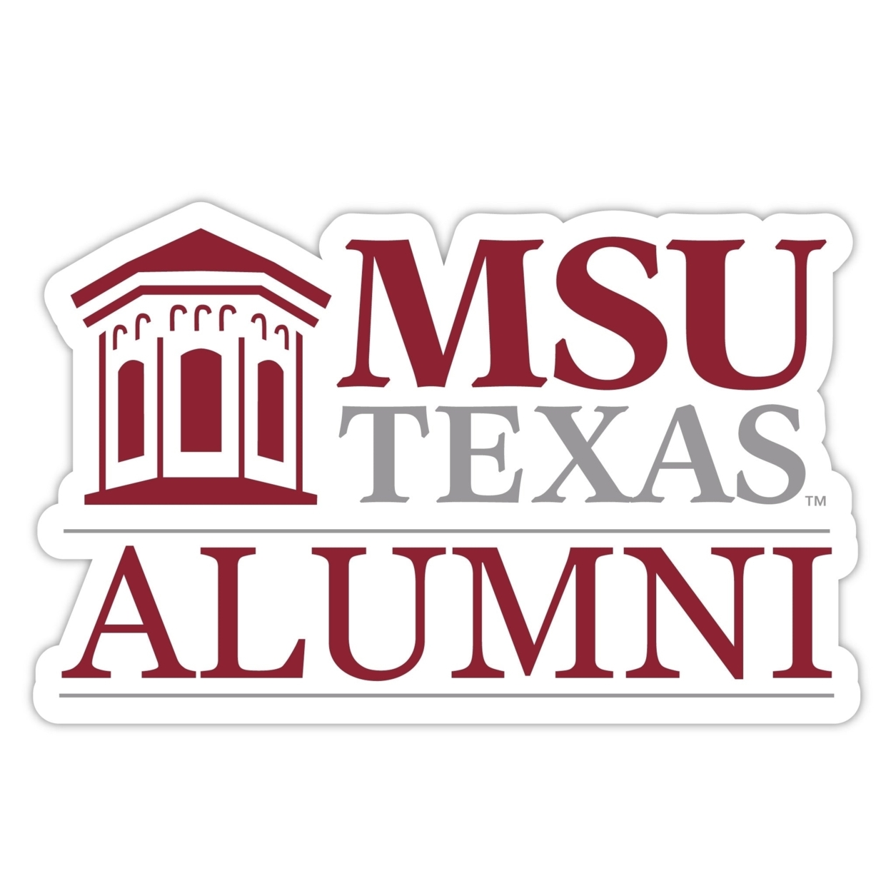 Midwestern State University Mustangs Alumni 4 Sticker