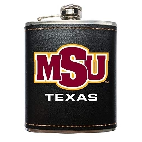 Midwestern University Mustangs Black Stainless Steel 7 Oz Flask