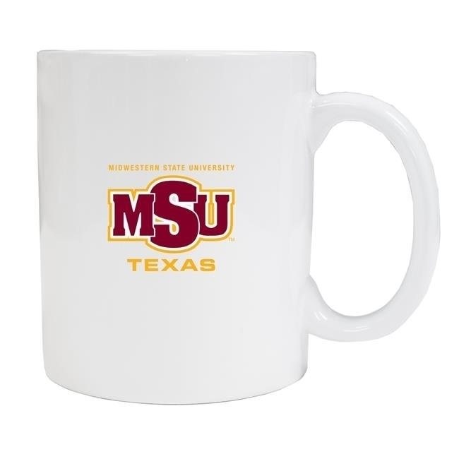 Midwestern University Mustangs White Ceramic Mug 2-Pack (White).