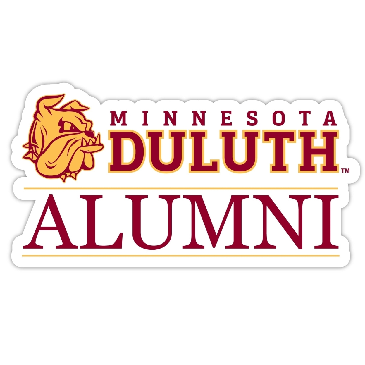 Minnesota Duluth Bulldogs Alumni 4 Sticker