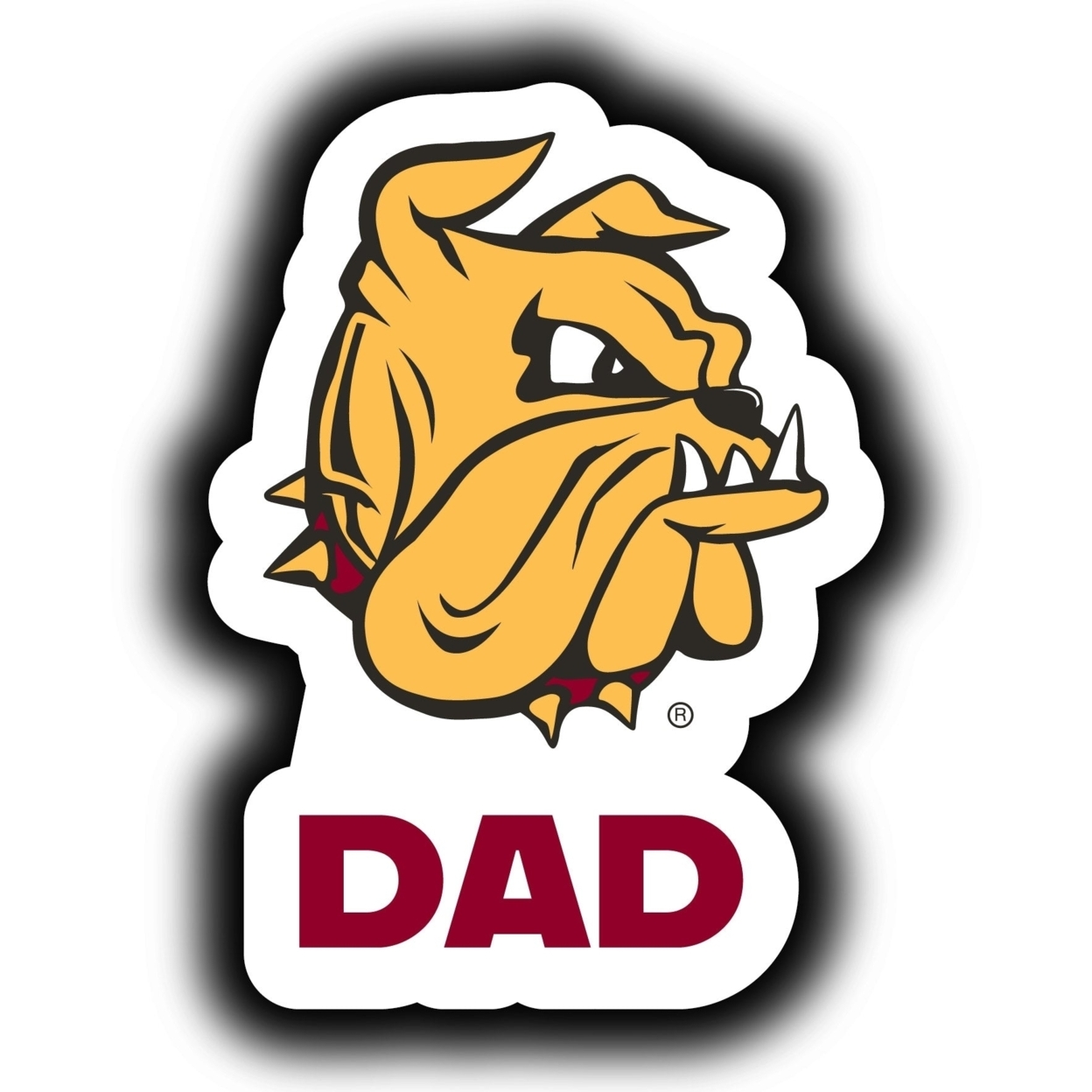 Minnesota Duluth Bulldogs 4-Inch Proud Dad Die Cut Decal