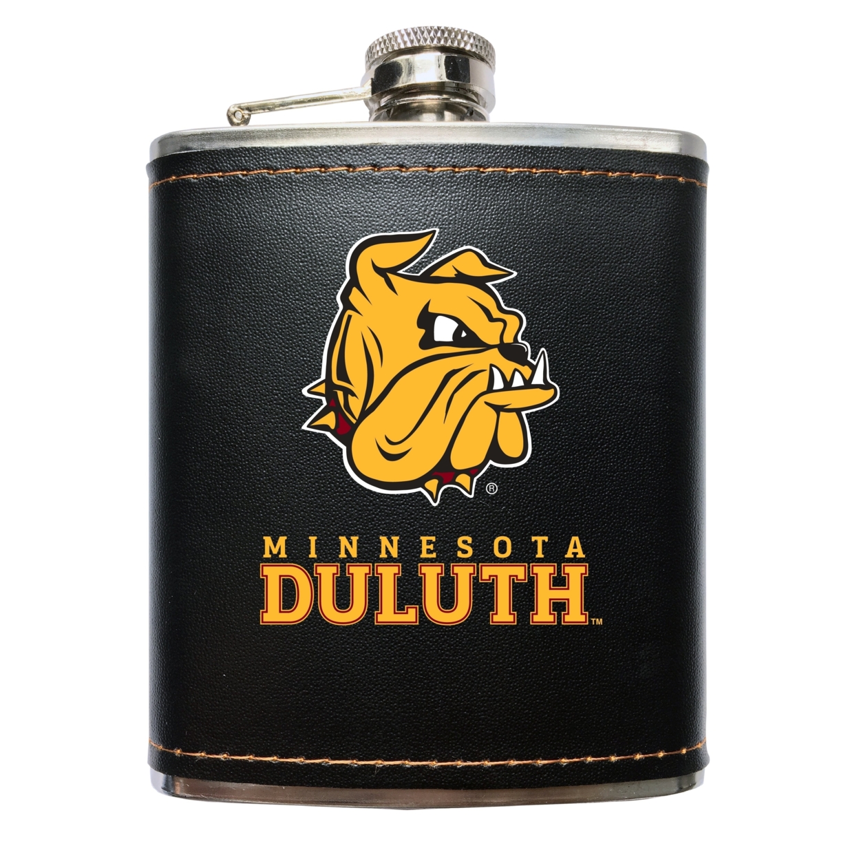 Minnesota Duluth Bulldogs Black Stainless Steel 7 Oz Flask