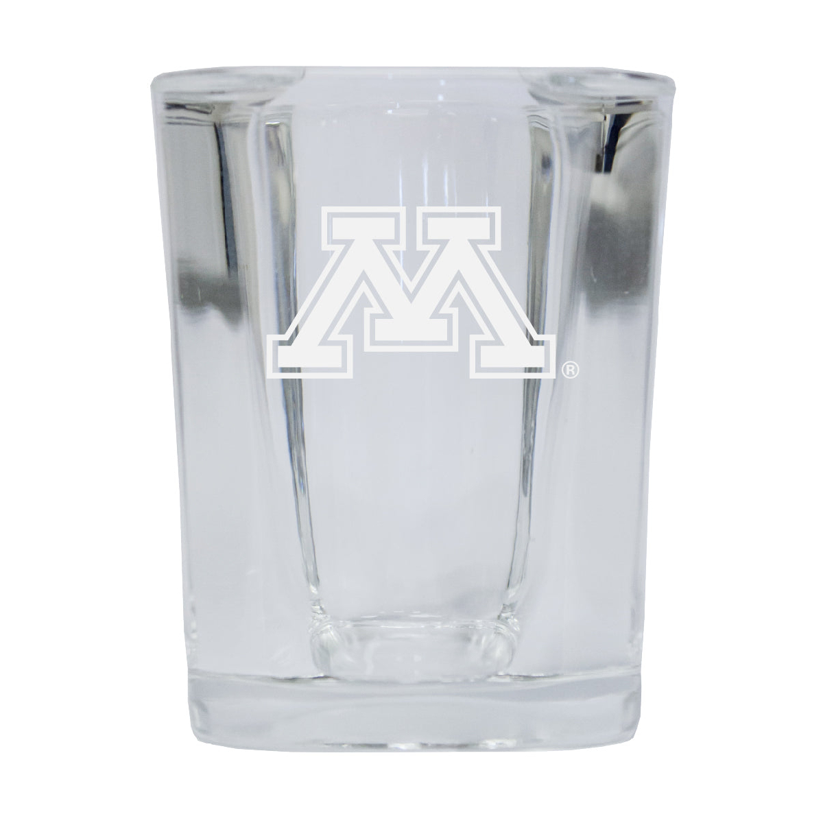 Minnesota Gophers 2 Ounce Square Shot Glass Laser Etched Logo Design
