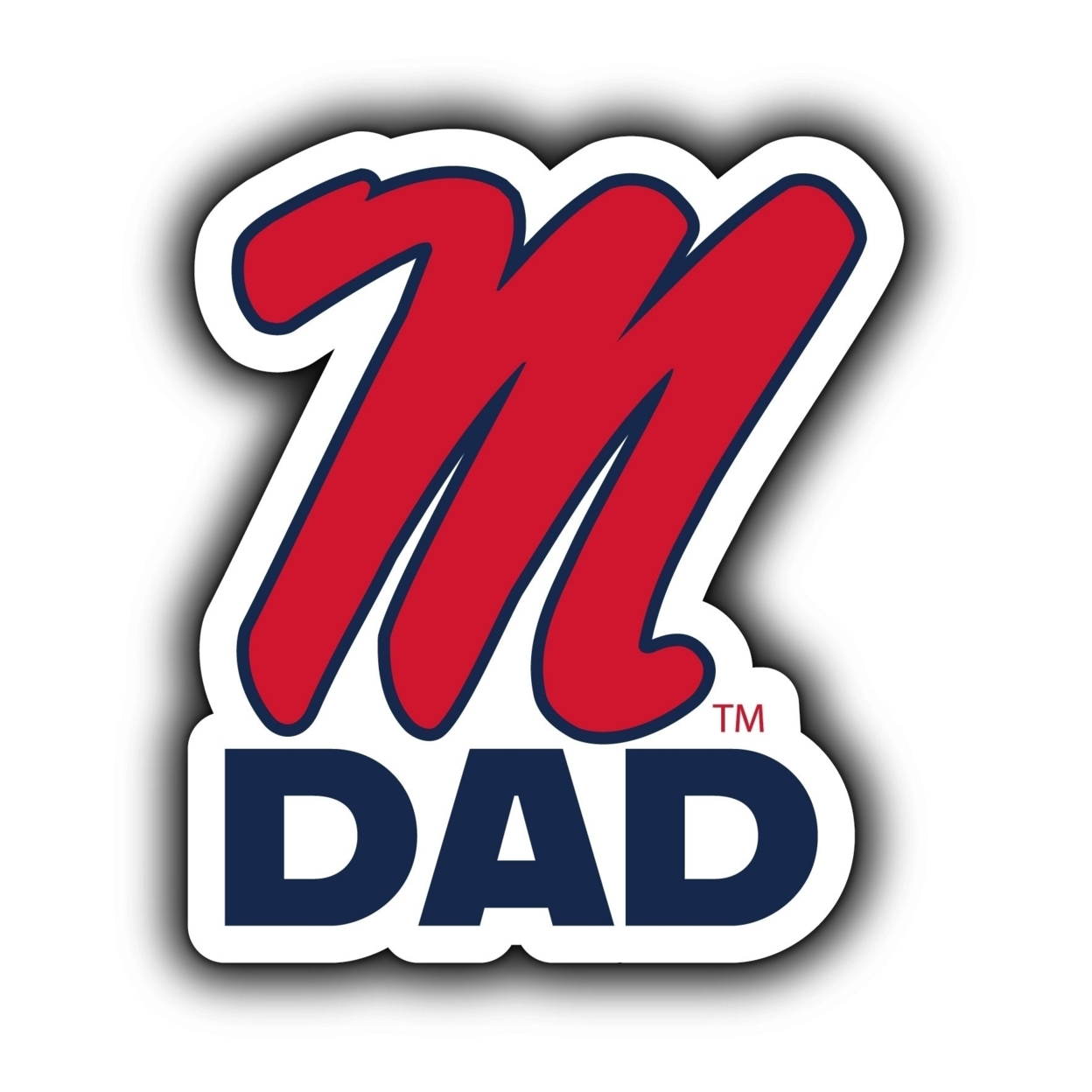 Mississippi Rebels Ole Miss 4-Inch Proud Dad Die Cut Decal