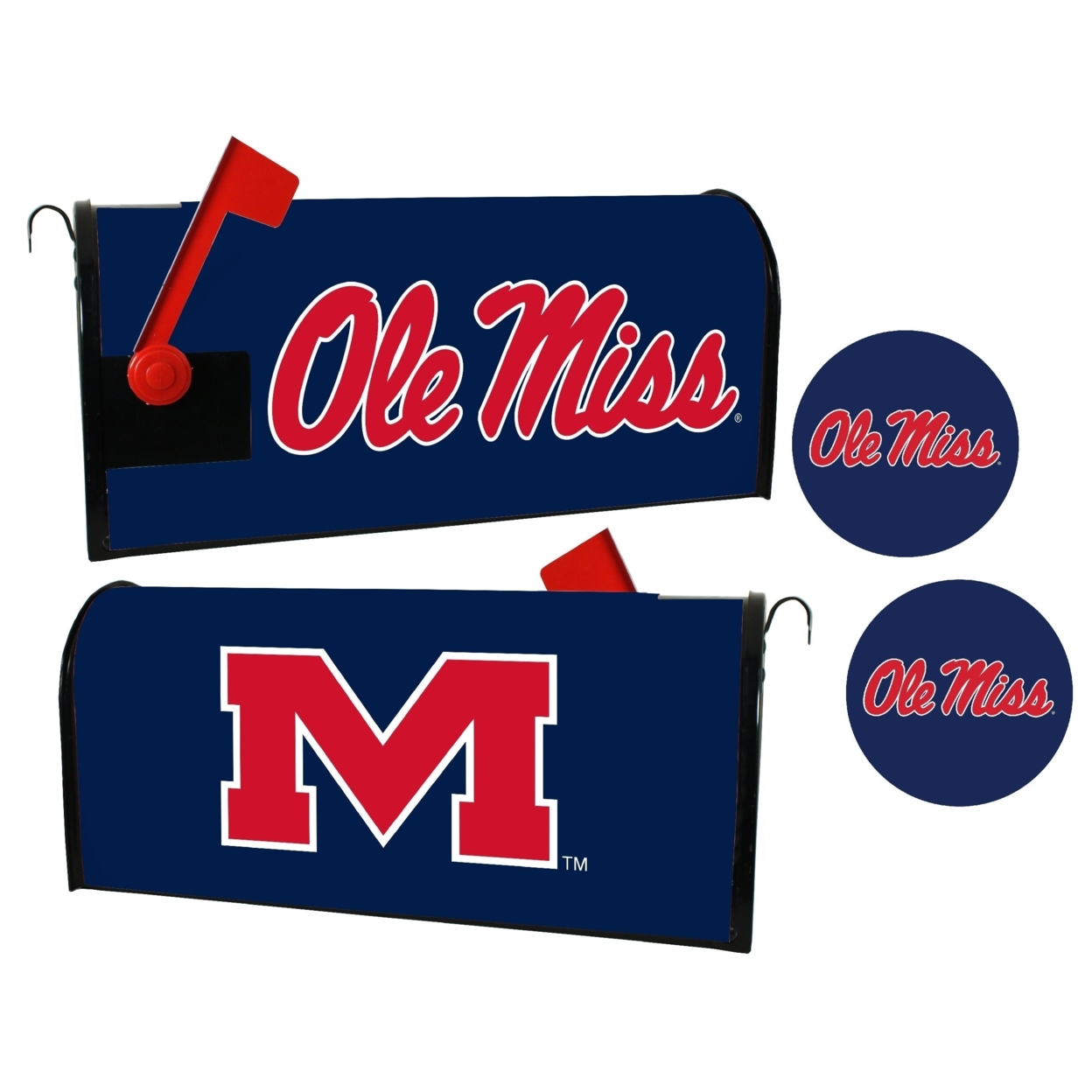 Mississippi Rebels Ole Miss Magnetic Mailbox Cover & Sticker Set