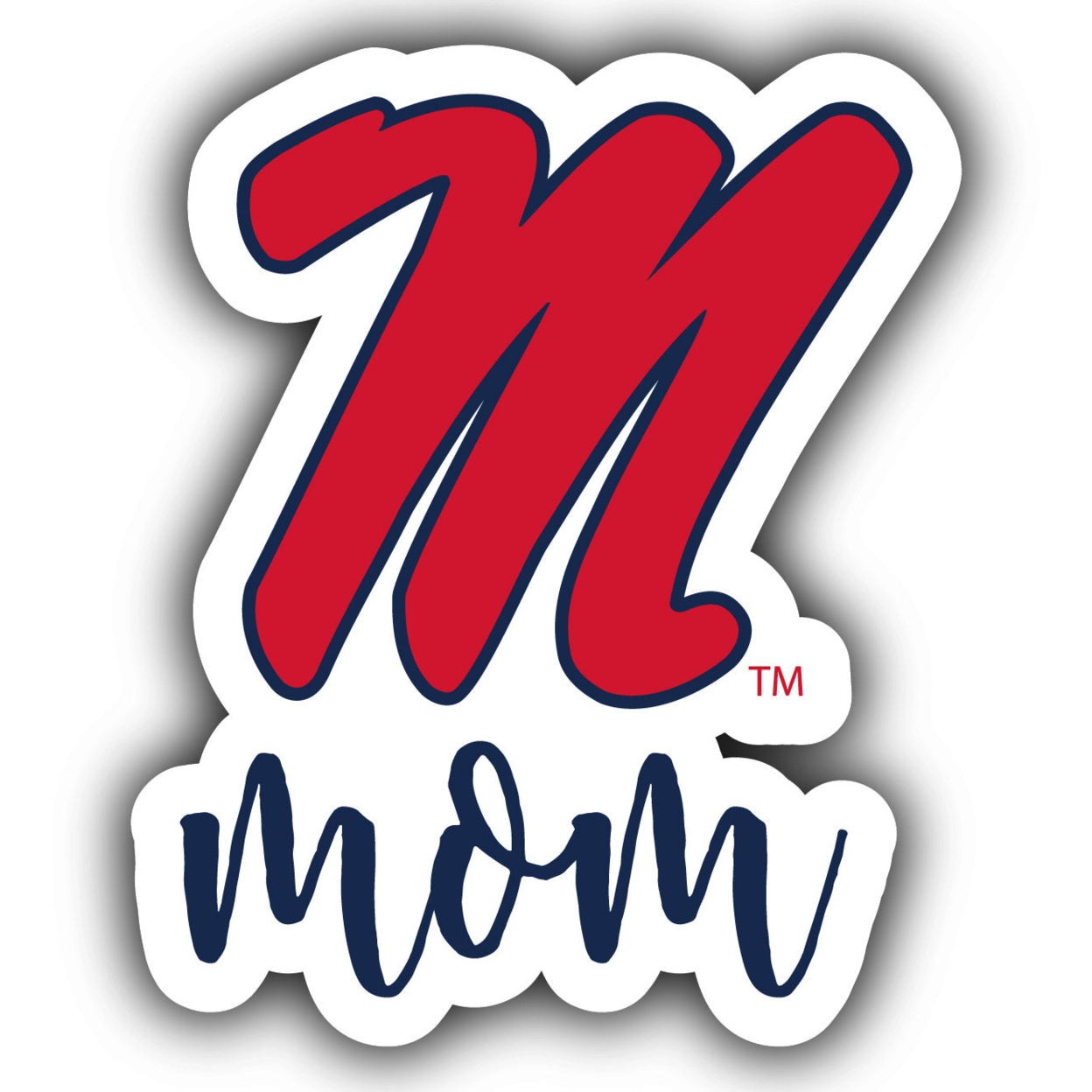 Mississippi Rebels Ole Miss Proud Mom 4-Inch Die Cut Decal