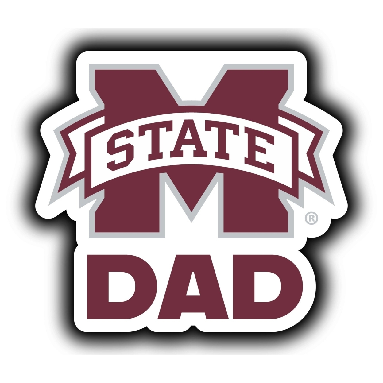 Mississippi State Bulldogs 4-Inch Proud Dad Die Cut Decal