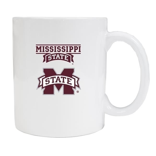 Mississippi State Bulldogs White Ceramic Mug 2-Pack (White).