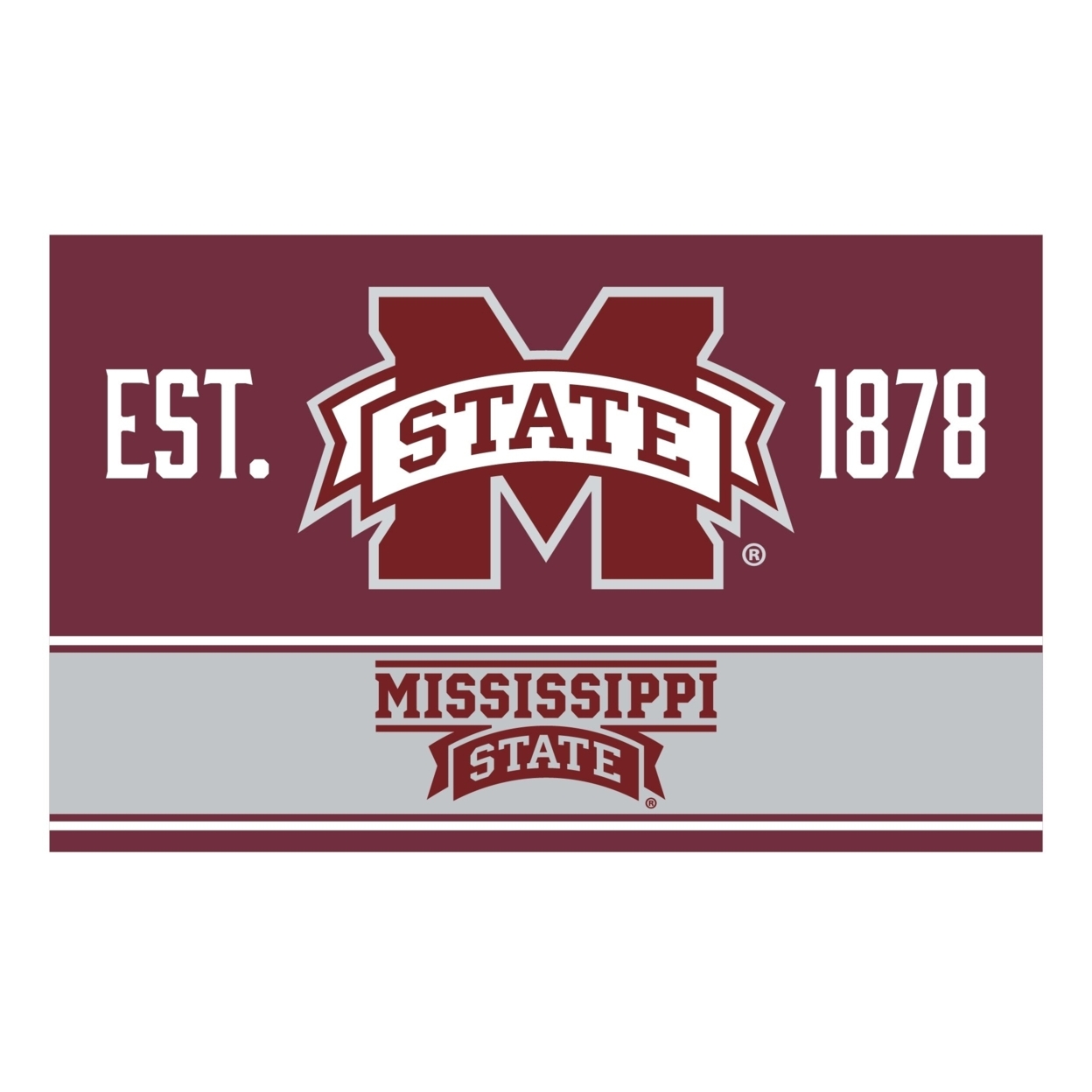 Mississippi State Bulldogs Wood Sign With Frame