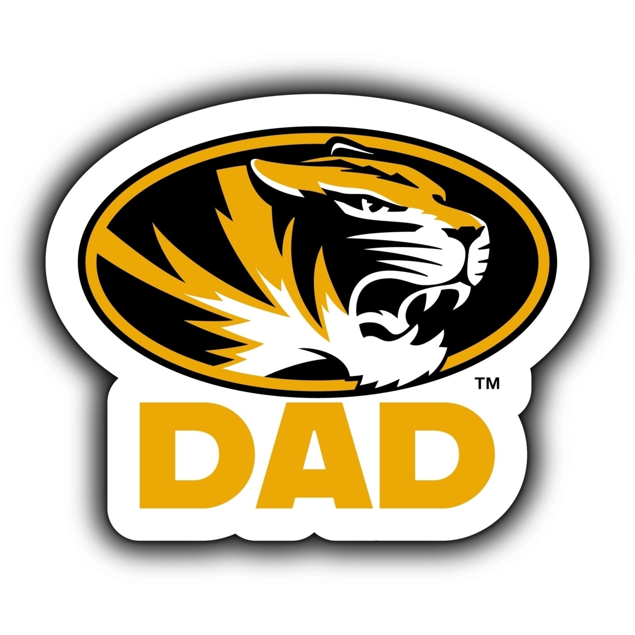 Missouri Tigers 4-Inch Proud Dad Die Cut Decal