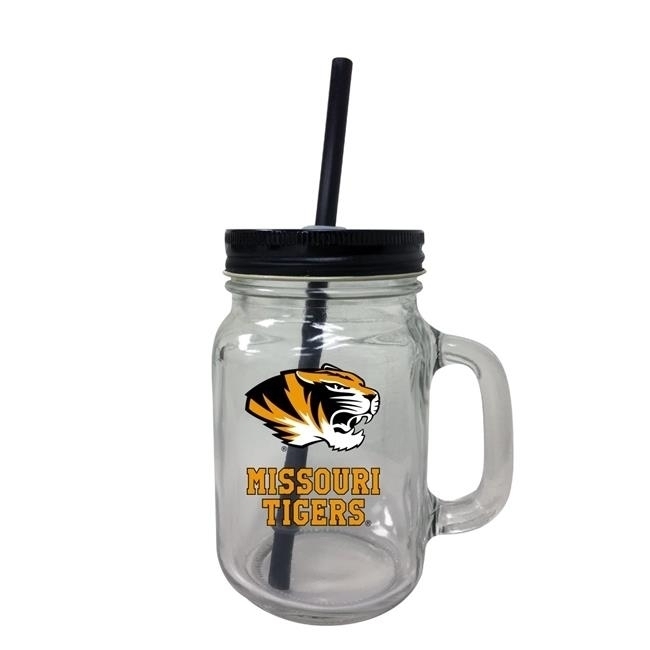 Missouri Tigers Mason Jar Glass