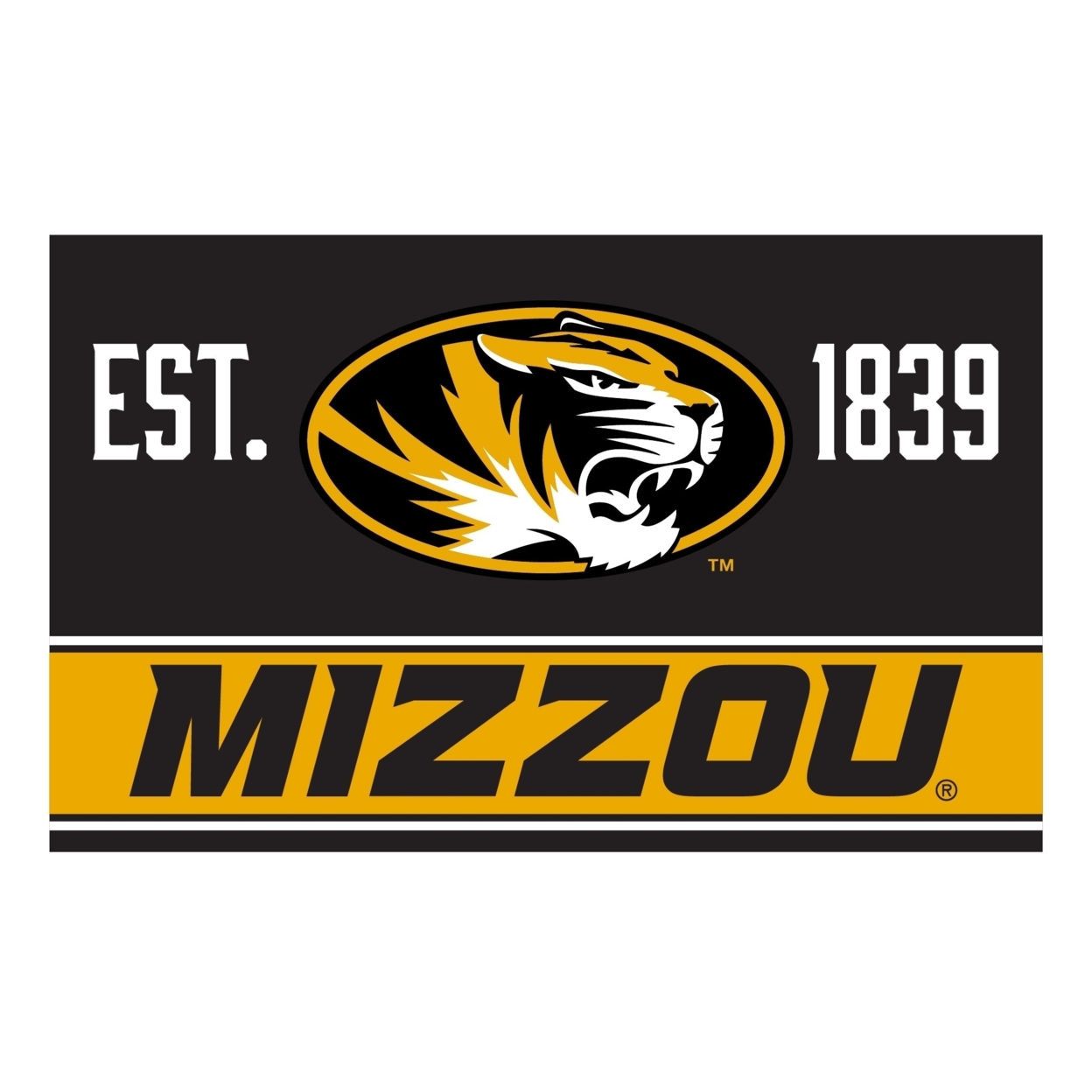 Missouri Tigers Wood Sign With Frame