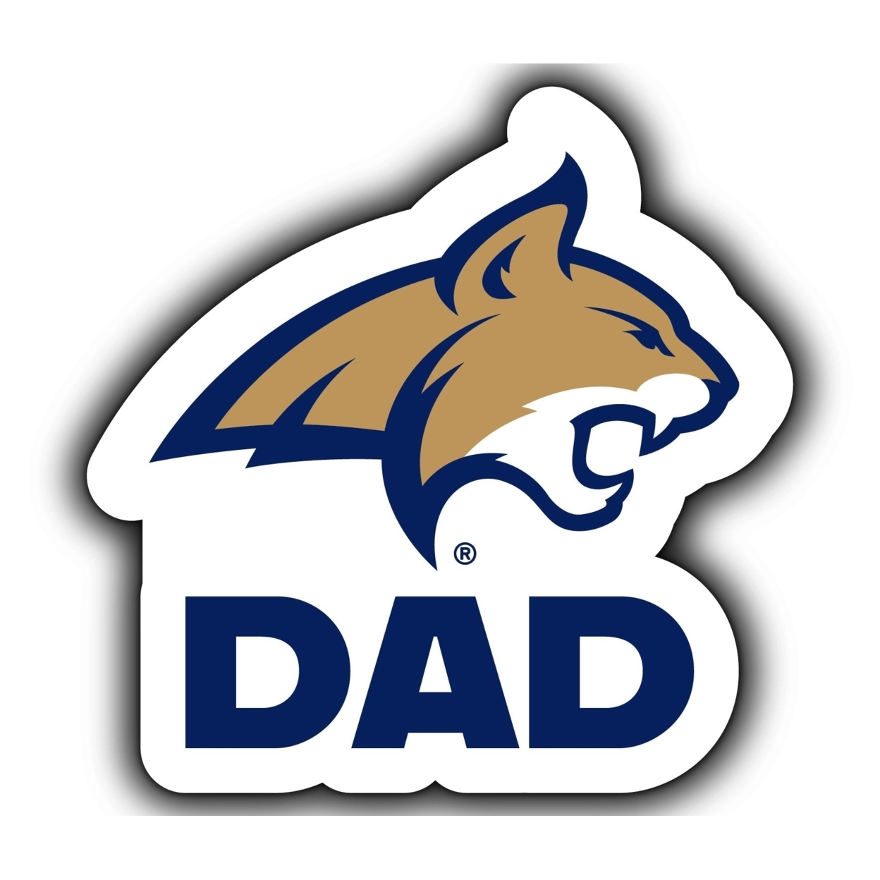 Montana State Bobcats 4-Inch Proud Dad Die Cut Decal