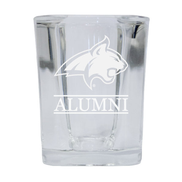 Montana State Bobcats Alumni Etched Square Shot Glass