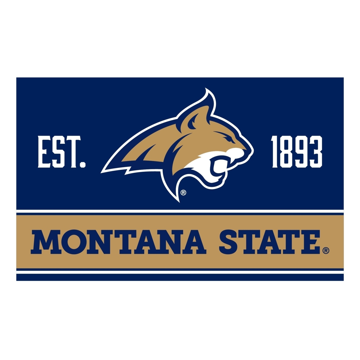 Montana State Bobcats Wood Sign With Frame