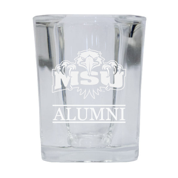 Morehead State University Alumni Etched Square Shot Glass