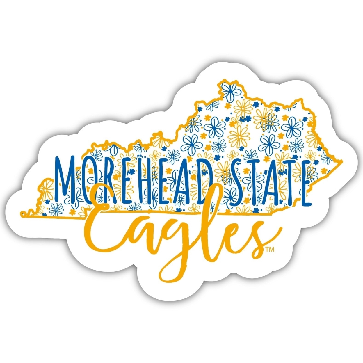 Morehead State University Floral State Die Cut Decal 4-Inch